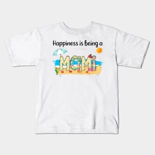 Happiness Is Being A Mami Summer Beach Happy Mother's Day Kids T-Shirt